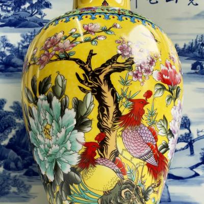Lộc bình họa tiết Phượng Hoàng - Hoa Mẫu Đơn
